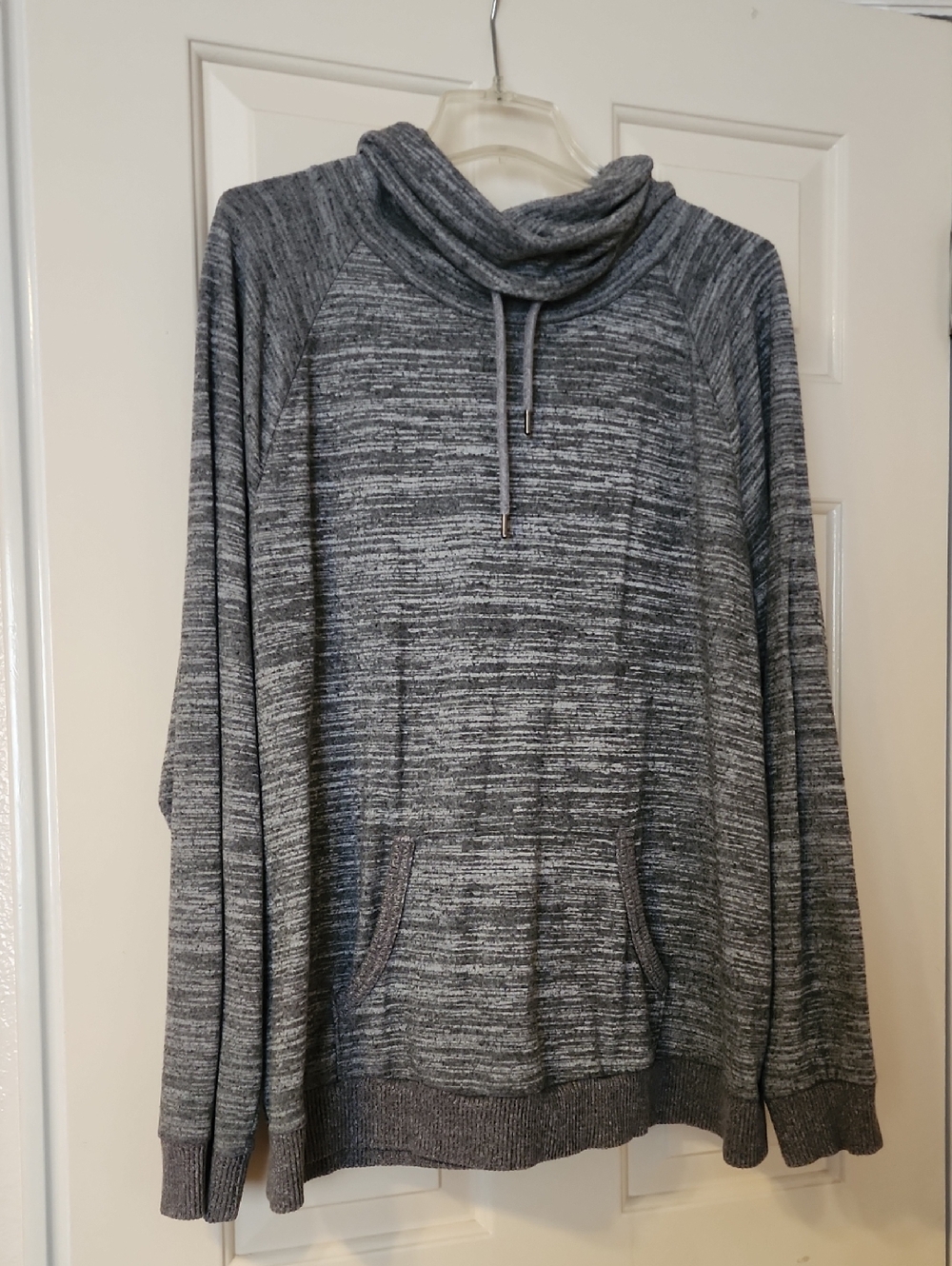 St. John's Bay Gray Marled Cowl Neck Sweater